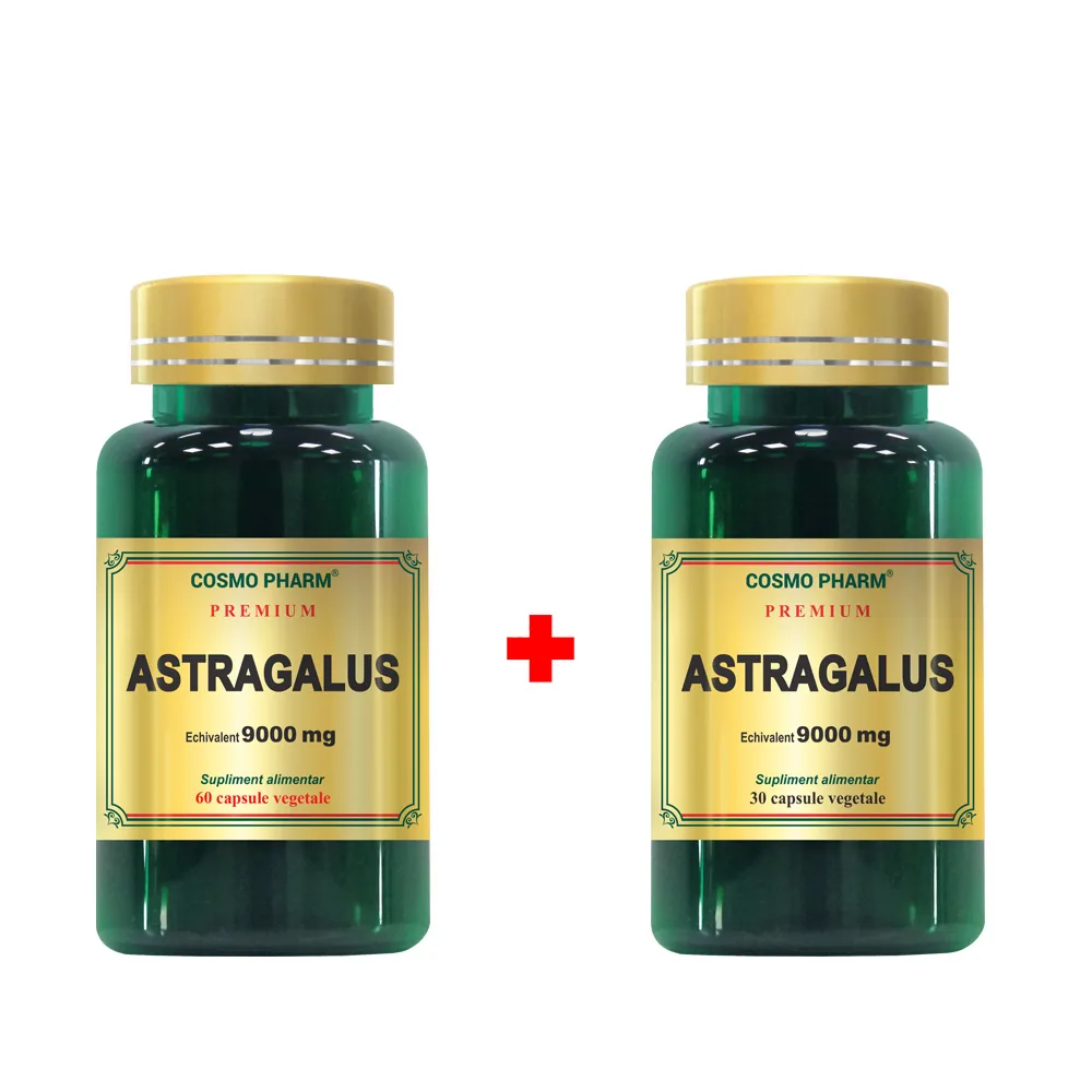 Pachet Astragalus Extract 9000mg, 60 + 30 capsule, Cosmopharm