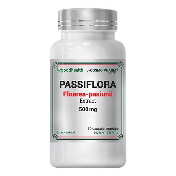 Passiflora Extract 500mg, 30 capsule, Cosmopharm