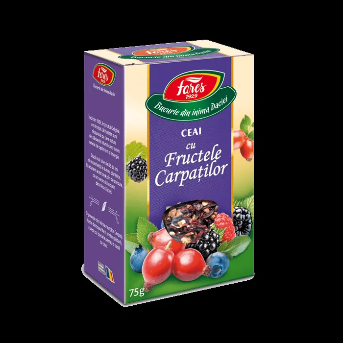 Ceai Fructele Carpatilor, 75g, Fares