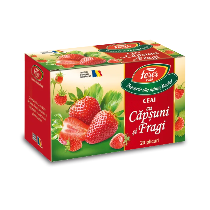 Ceai Capsuni si Fragi, 20 plicuri, Fares