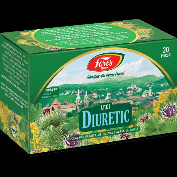Ceai Diuretic U101, 20 plicuri, Fares