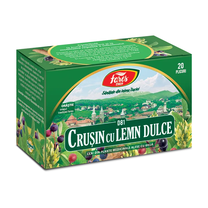 Ceai crusin cu lemn dulce D81, 20 plicuri, Fares