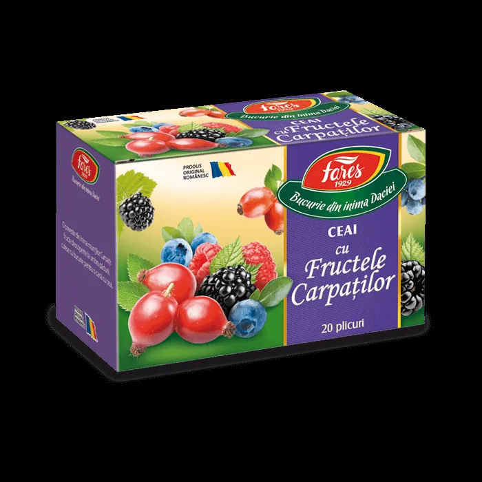 Ceai Fructele Carpatilor, 20 plicuri, Fares