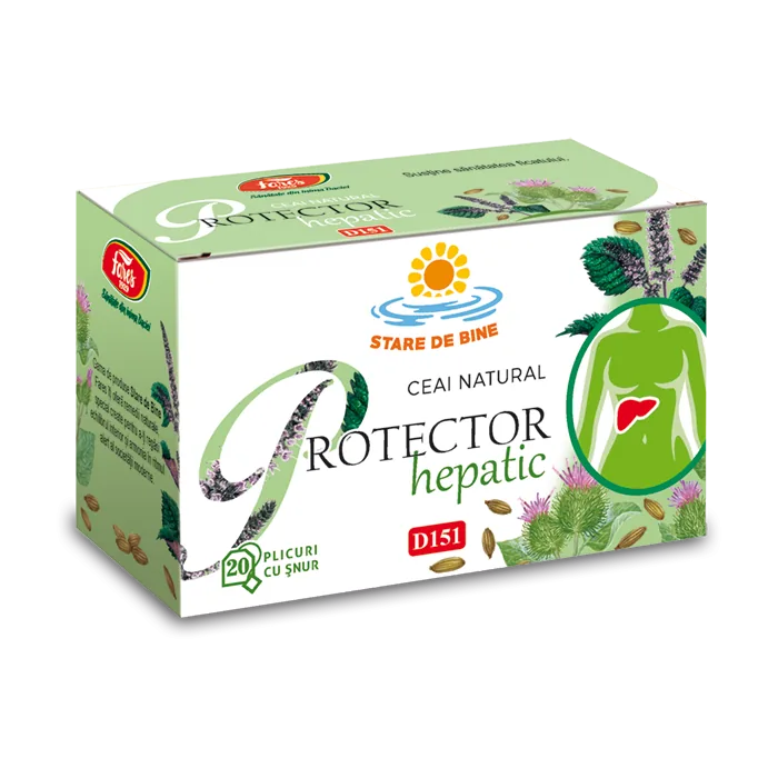 Ceai Protector Hepatic D151, 20 plicuri, Fares