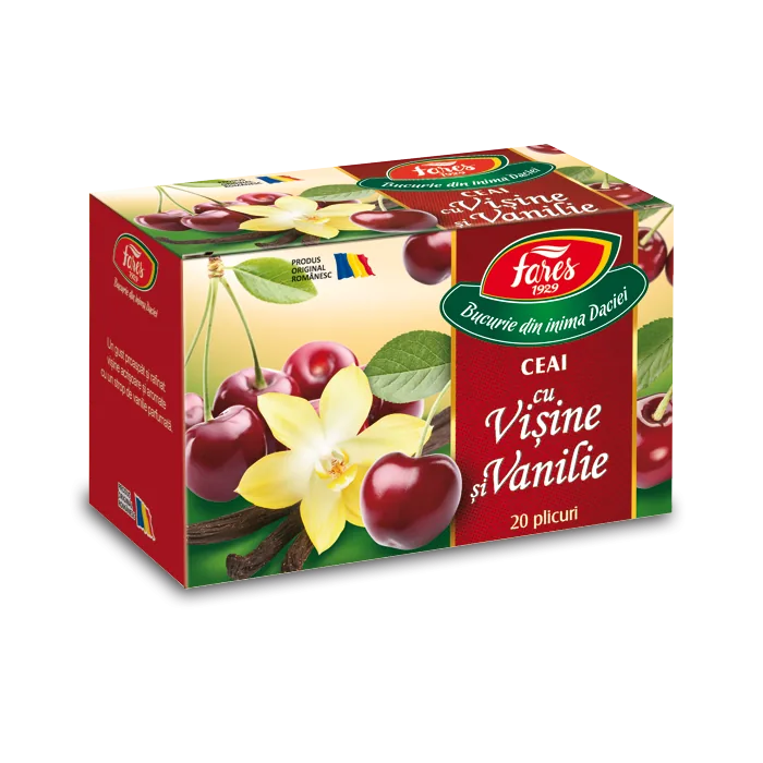 Ceai de visine si vanilie, 20 plicuri, Fares