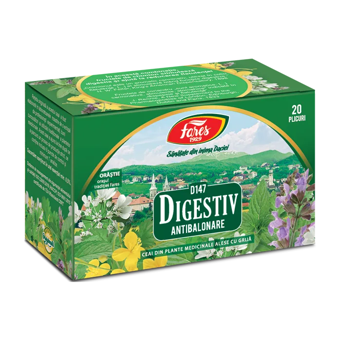 Ceai digestiv, 20 plicuri, Fares