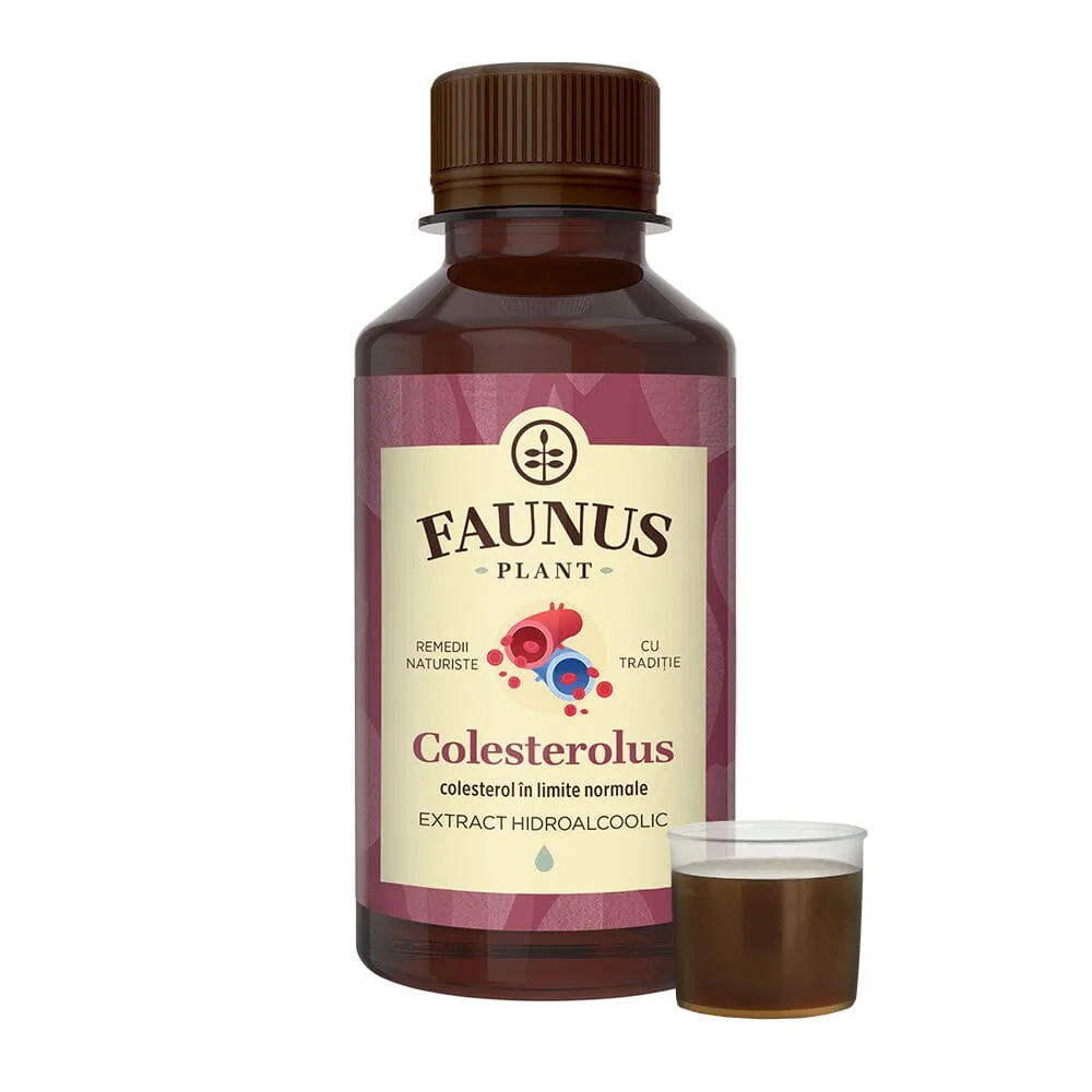 Tinctura pentru colesterol si trigliceride Colesterolus, 200ml, Faunus Plant