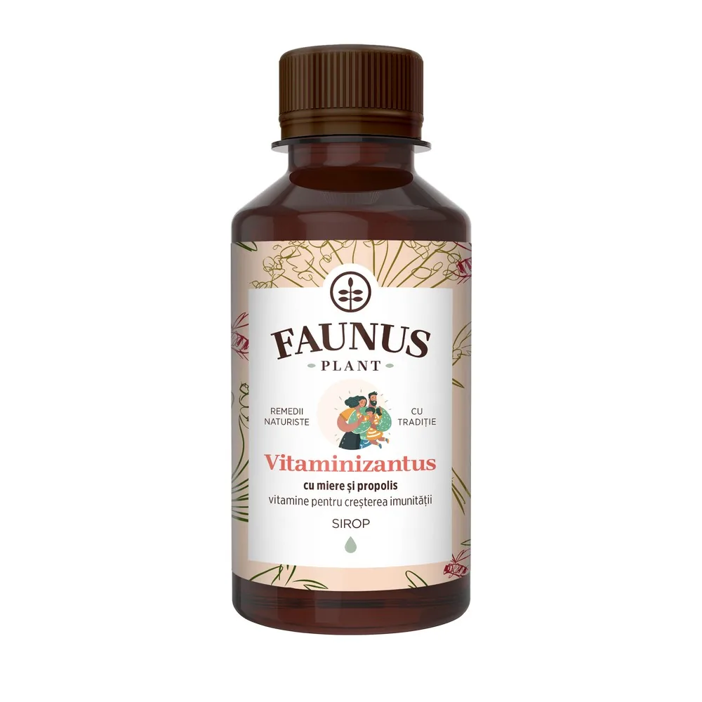 Sirop cu miere si propolis Vitaminizantus, 200ml, Faunus Plant