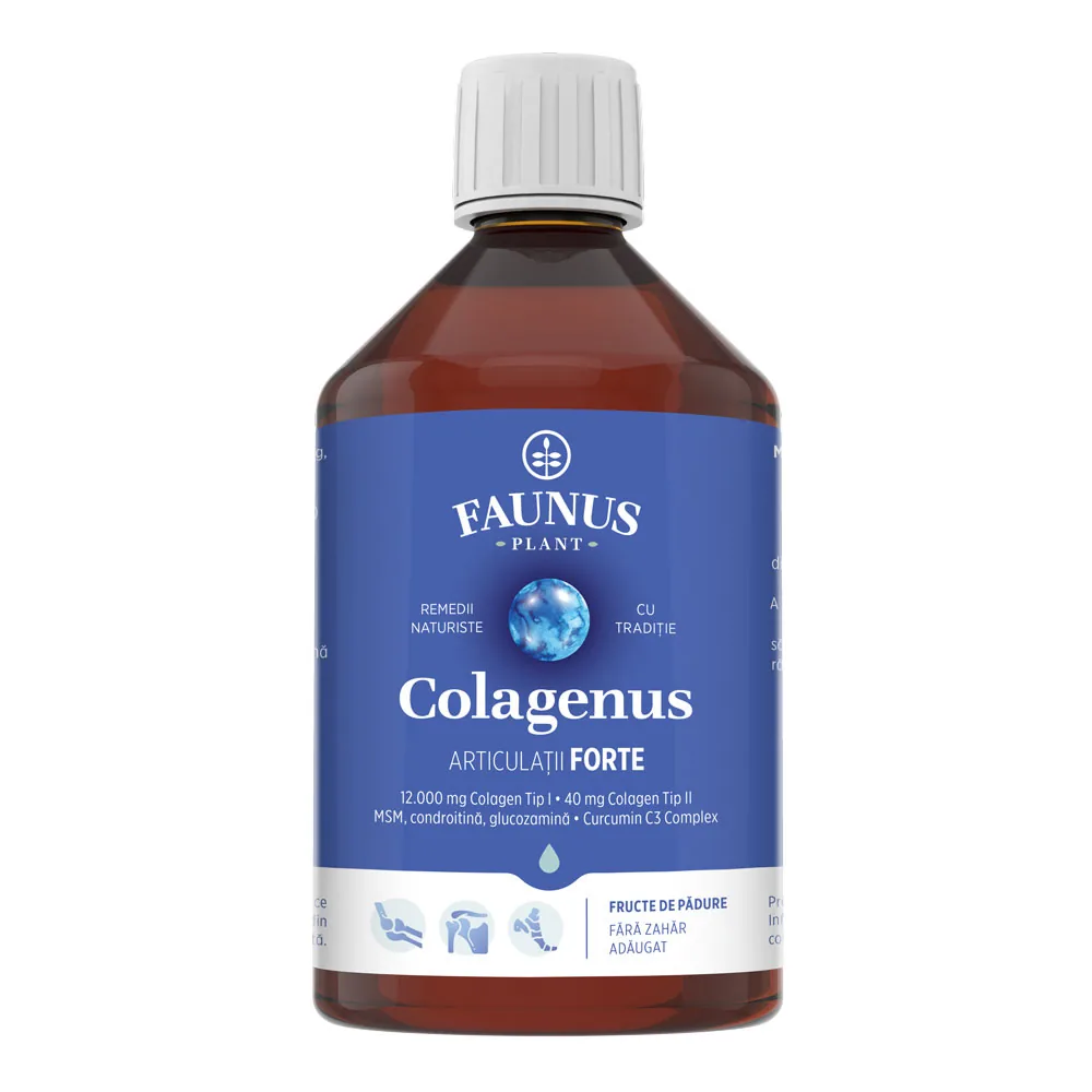 Colagen hidrolizat pentru articulatii Colagenus Articulatii Forte, 500ml, Faunus Plant